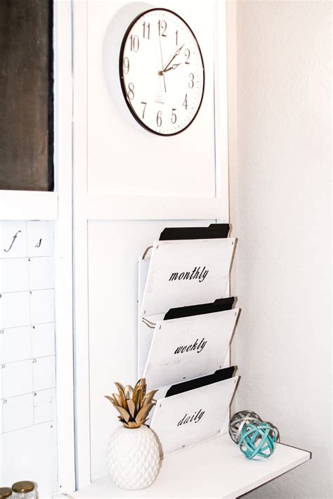 DIY Wall Mounted File Organizer - Makes and Munchies