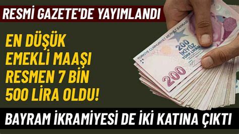 En D K Emekli Maa Resmen Bin Lira Oldu Bayram Ikramiyesi De