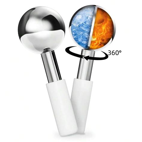 360 Rotating Ice Globes For Face Food 2pcs Grade Stainless Steel