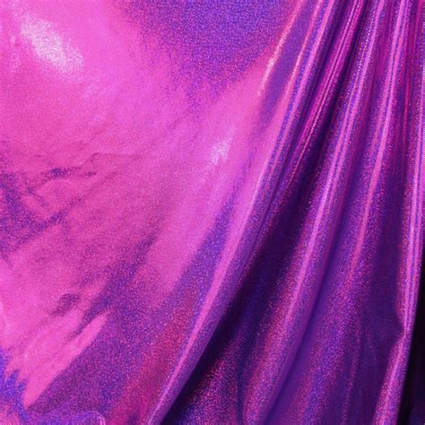 Dark Pink Holographic Fabric Etsy