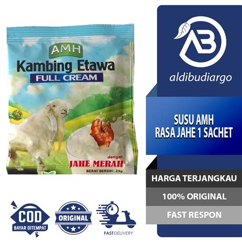 Jual Susu Kambing Etawa Amh Full Cream Rasa Jahe Per Sachet Shopee