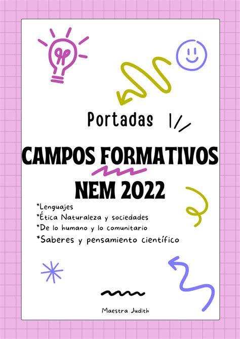 Portadas campos formativos NEM Material Educativo y Material Didáctico