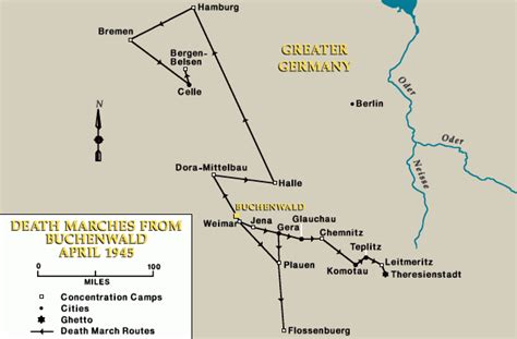 Major death marches from Buchenwald, April 1945 | Holocaust Encyclopedia