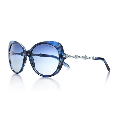 Tiffany Garden Cat Eye Sunglasses In Acetate With Austrian Crystals Tiffany And Co