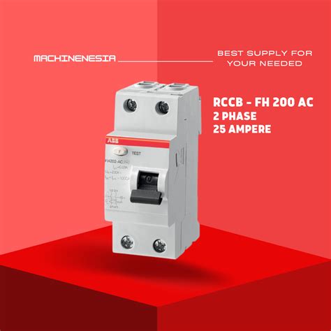 Jual ELCB ABB RCCB 25A 2P 300MA FH202 ORIGINAL ELCB 25 AMPERE 2 PHASE