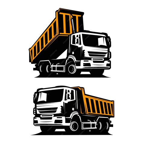 Premium Vector | Dump truck silhouette