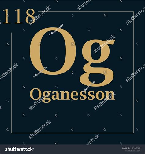 Symbol Element Oganesson Atomic Mass Number Stock Vector (Royalty Free ...