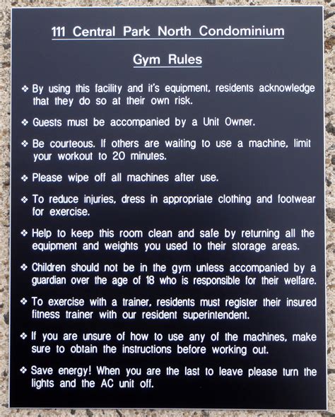 Gym Rules Signs Like Success