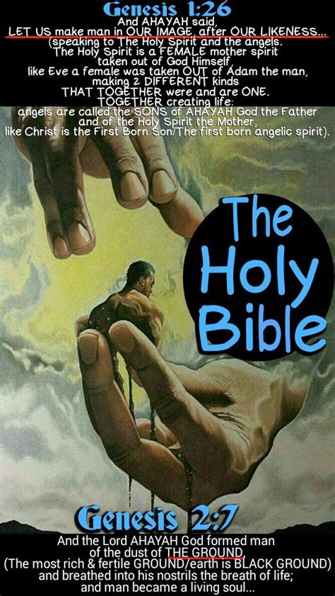 The Holy Bible Genesis 2 7 And The Lord Ahayah Formed Man Of The Dust