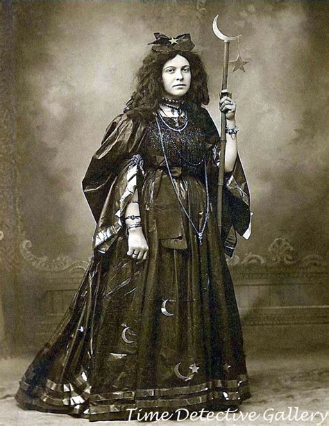 Victorian Woman Costumed As A Witch Historic Photo Print Ebay