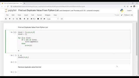 Find Out Duplicate Value From Python List Youtube