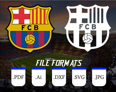 FC Barcelona Logo Vector, Barcelona Wall Sticker Files, Barcelona Fans ...