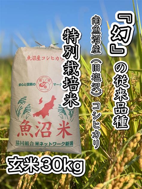 令和4年 魚沼産（南魚沼産）コシヒカリ特別栽培玄米30kg 一等米 メルカリshops