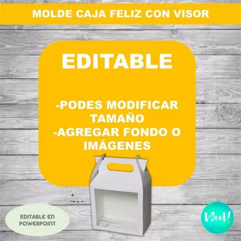 Kit Imprimible Molde Caja Feliz Valija Con Visor Editable En Venta En