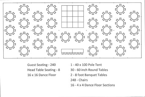 40 x 100 Pole Tent Seating Arrangement