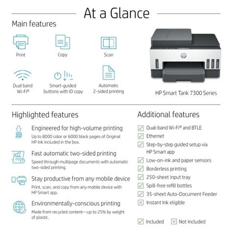 HP Smart Tank 7305 All In One Printer Printzone