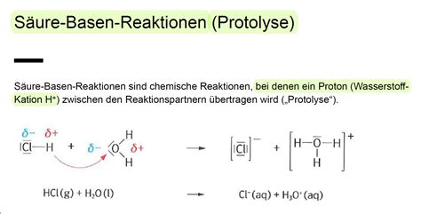 Was geschieht bei einer Säure Base Reaktion Was wird 01 Chemie