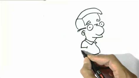 How To Draw Milhouse From The Simpsons In Easy Steps For Children