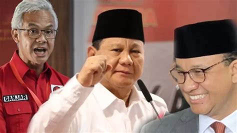 Survei Litbang Kompas Simulasi Tiga Nama Ganjar 34 1 Persen Prabowo