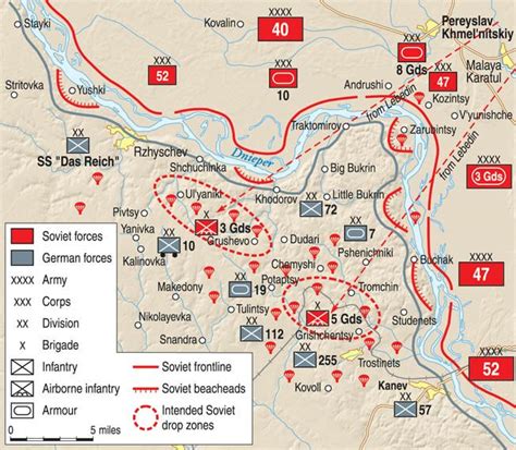 a map showing the location of several battles