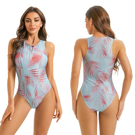 Mai De Ver O De Uma Pe A Para Mulheres Monokini Estampado Sem Mangas