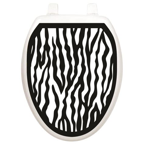 Toilet Tattoos Blkwht Zebra Oval