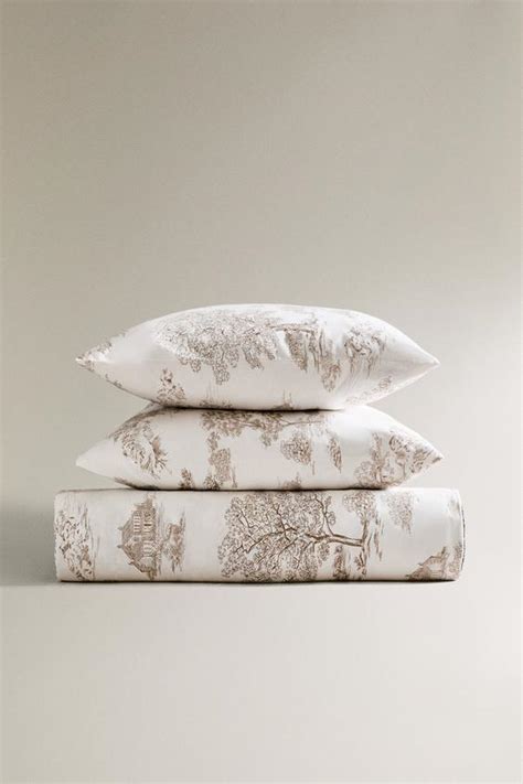 HOUSSE DE COUETTE TOILE JOUY FORÊT - Marron | ZARA Canada