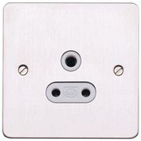 Mk Edge K14347bssw 13a Double Socket Dual Earth Brushed Steel White