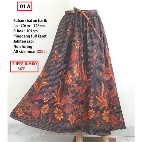 Jual ROK BATIK KLOK PANJANG JUMBO SIZE Shopee Indonesia