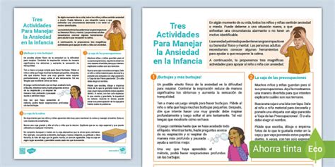 Gu A Actividades Para Manejar La Ansiedad En Los Ni Os