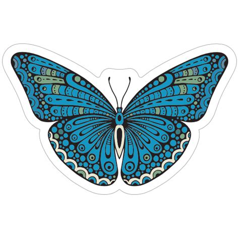 Cute Blue Butterfly Sticker