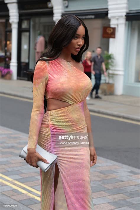 Munroe Bergdorf Arrives At The British Vogue X Self Portrait Summer