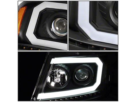 F 150 Led Drl Projector Headights With Amber Corners Black Housing Clear Lens 04 08 F 150