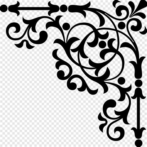 Ornamento Floral Silhueta Animais Folha Png Pngegg