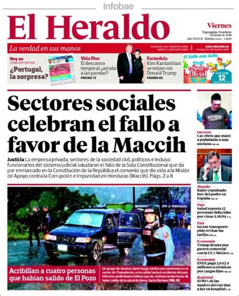 El Heraldo Honduras Viernes 01 De Junio De 2018 Infobae