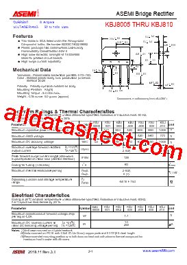 Kbj Datasheet Pdf Asemi Technology Ltd