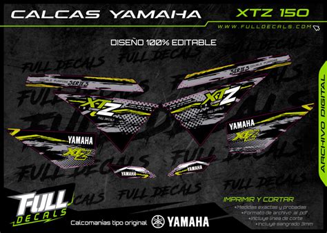 Calcas Yamaha Xtz Dise O Tipo Original Full Decals