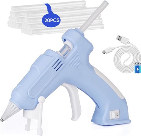 Amazon Rimyew Cordless Hot Glue Gun Kit With 20 Sticks Full Size