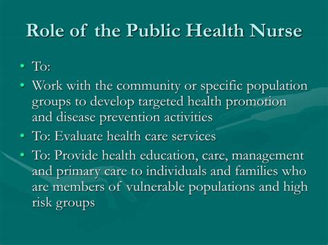 Ppt The Role Of Nursing In Public Health Powerpoint Presentation Id 356519