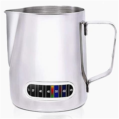 Milk Frothing Pitchers with Integrated Thermometer,Latte Art Jug Stainless Stee | eBay