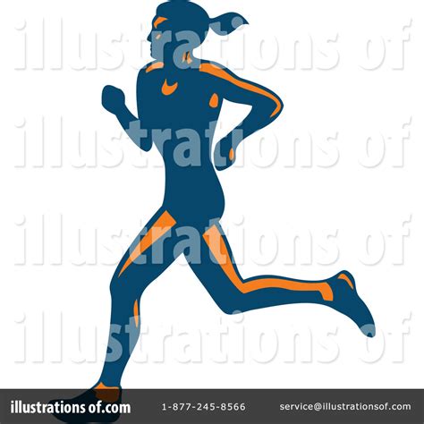 Marathon Runner Clipart #1314318 - Illustration by patrimonio