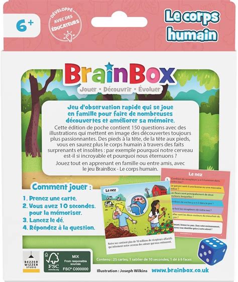 Brainbox Pocket Le Corps Humain Jeu De M Moire Espritjeu