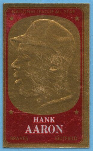 Topps Embossed Hank Aaron Vg Vgex Marked Milwaukee Braves Hof