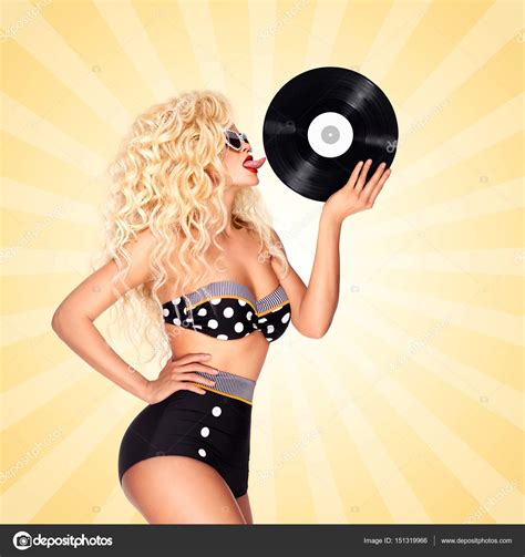 Beautiful Pinup Bikini Model Stock Photo By Fisher Photostudio