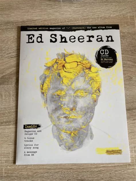 Ed Sheeran Subtract Limited Edition Deluxe Cd And Magazine Presentation