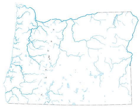 Oregon Physical Map — Printable Worksheet