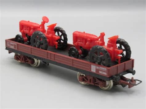 Wagon Plat Sncf Qhoyw Avec Tracteurs Jouef Passion Miniatures