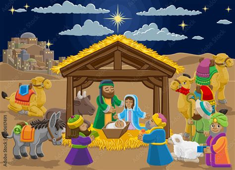 Baby Jesus In A Manger Animated