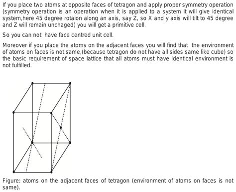 Why tetragonal crystal system does not have end face centred unit cell?