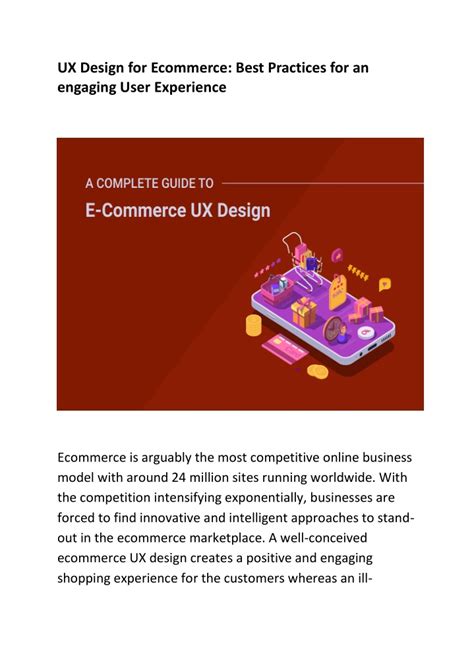 Ppt Ecommerce Ux Design Best Practices For An Engaging User Experience Powerpoint Presentation